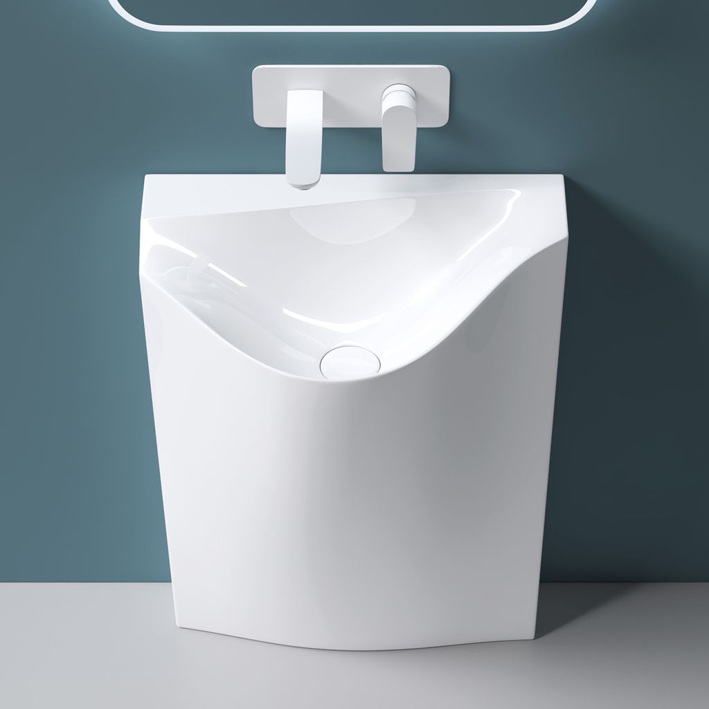Mai & Mai Design Standwaschbecken freistehend weiß, aus Produktbild 
