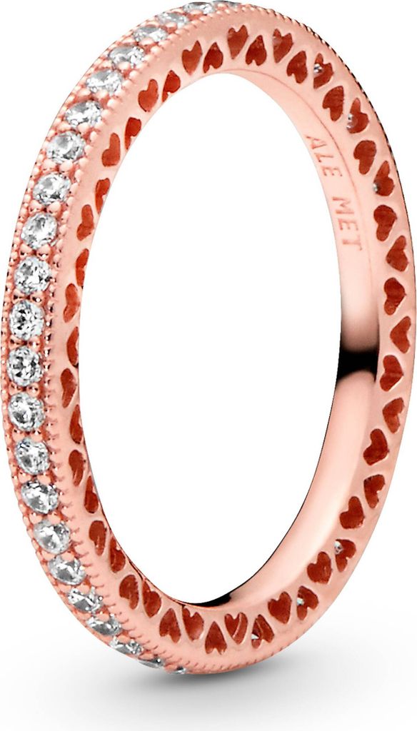 Pandora Funkeln und Herzen Ring 180963CZ Damenring, Ringgröße:56
