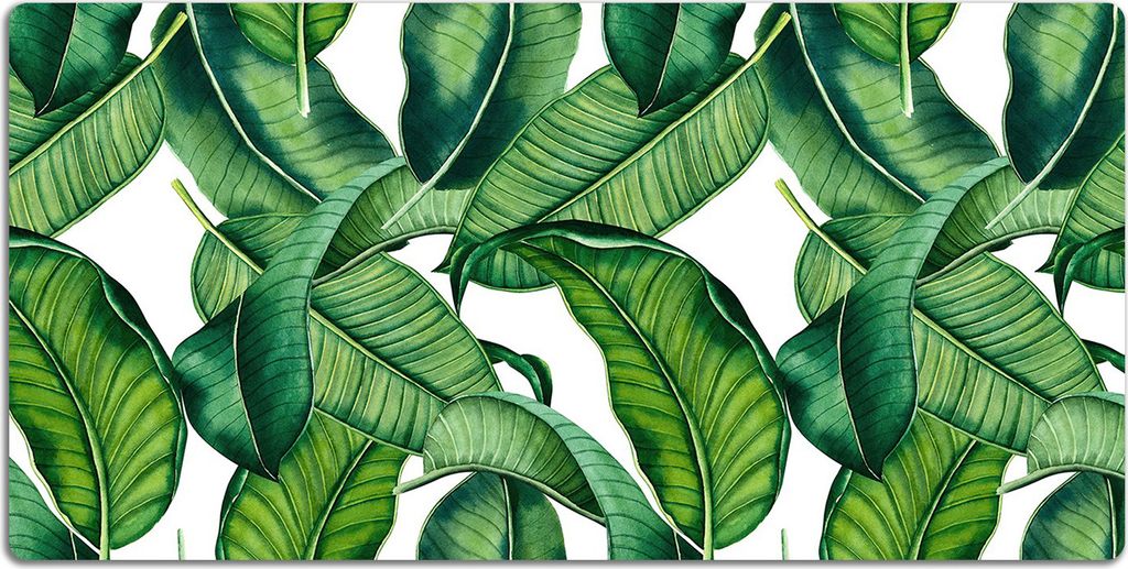 Schreibtischmatte Tischunterlage 120x60 cm Mauspad - Grüne große Blätter