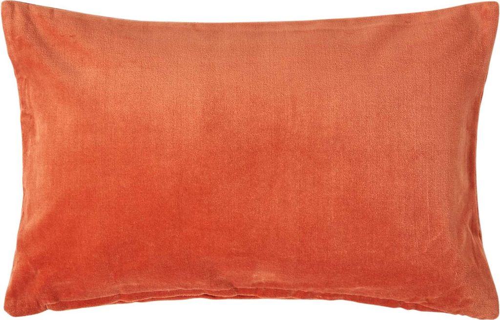 HOMESCAPES Samt-Kissenbezug in Orange, 30 x 50 cm Produktbild 