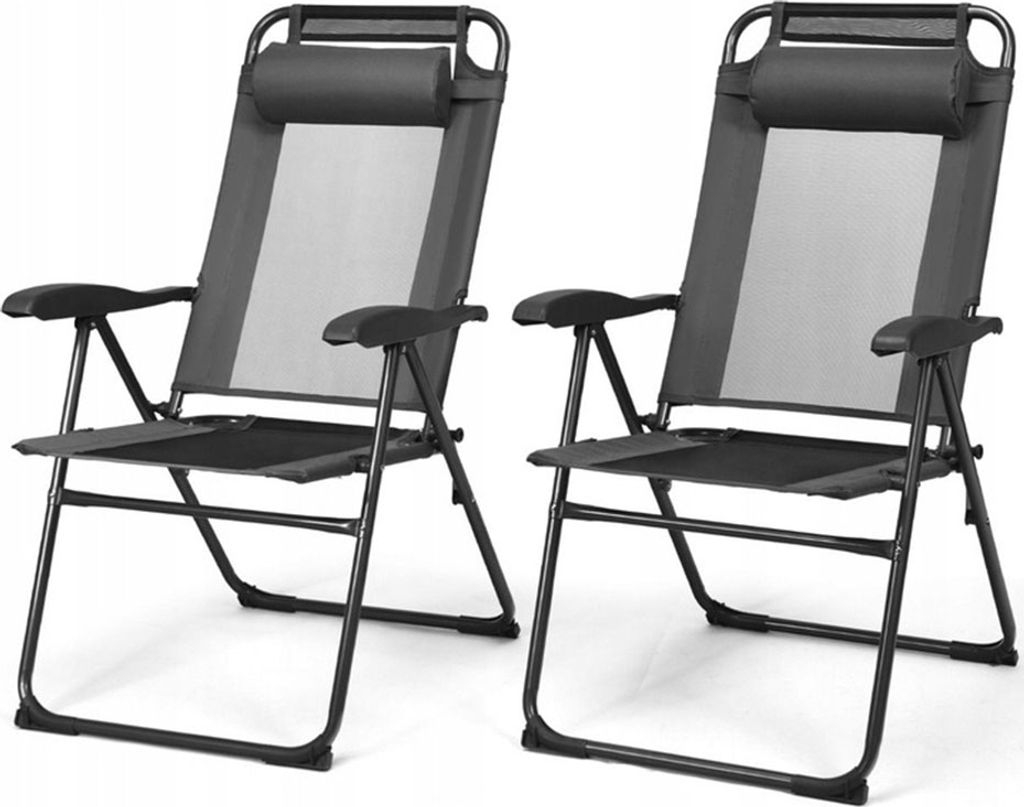 Sedia da giardino COSTWAY OP70270GR-2, 2 pezzi, pieghevole, Immagine del prodotto 