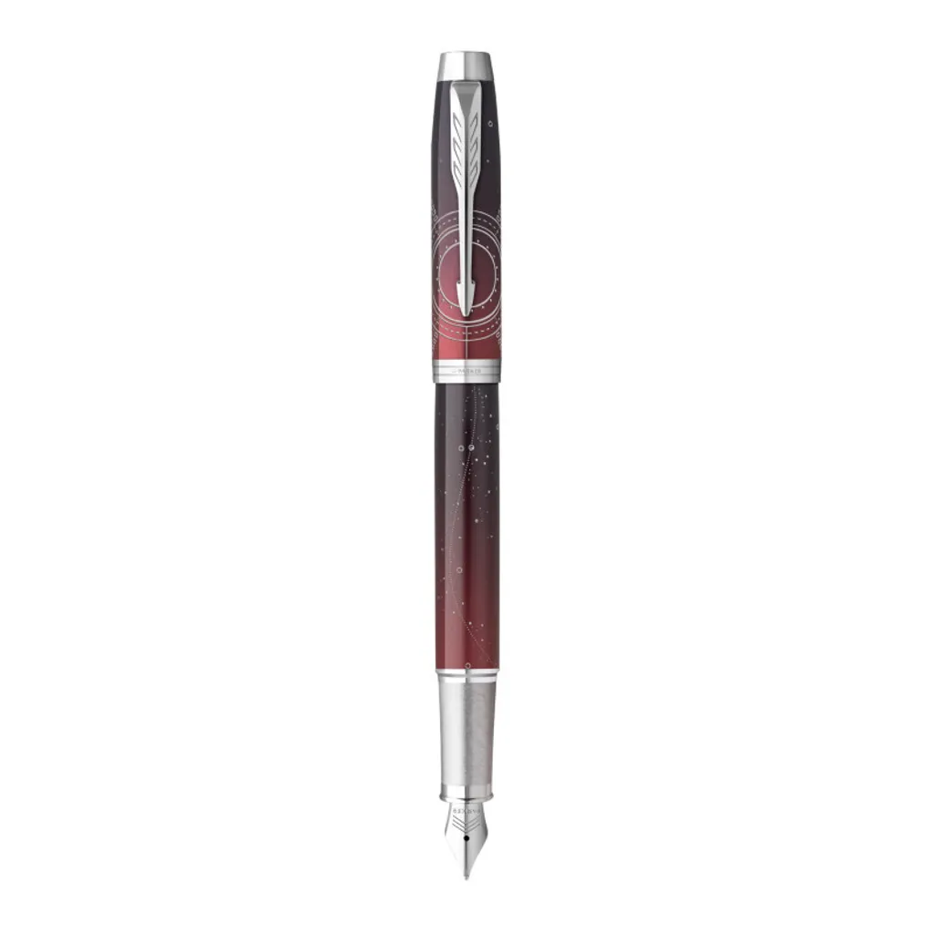 Stylo plume PARKER IM Premium S.E. Portal Red plume moyenne bleue