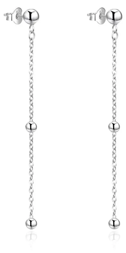 Boucles d'oreilles longues argent AGT-E040P : légèreté et confort durable