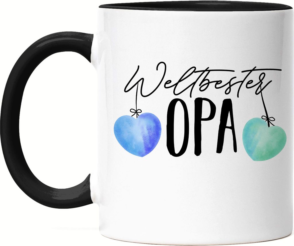 Weltbester Opa Tasse Schwarz Bester Opa Der Welt Schöne Geschenkidee Großvater Opi Geburtstag