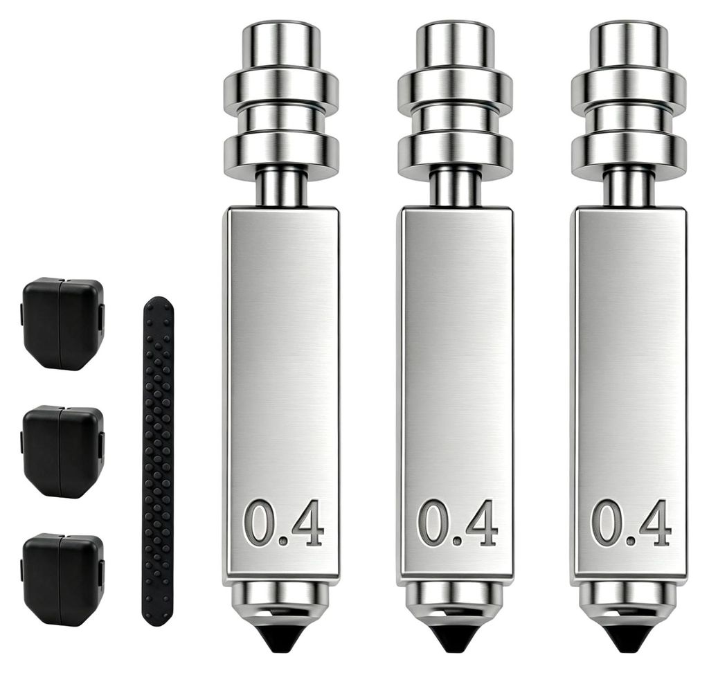 3er-Pack 0,4 mm gehärtete Stahldüse für Anycubic Kobra X/Combo