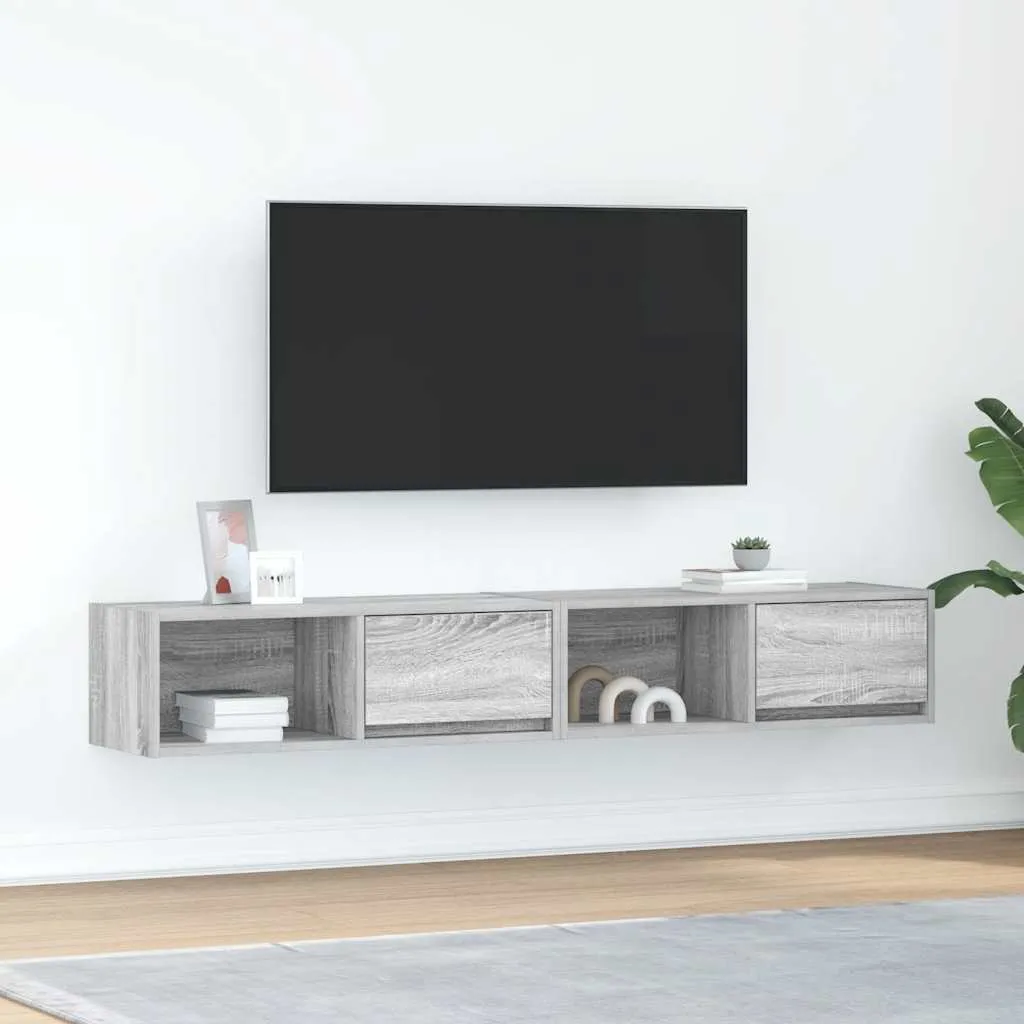 Arreda con Stile: Set 2 Mobili TV Maison Exclusive Grigio Sonoma 80cm