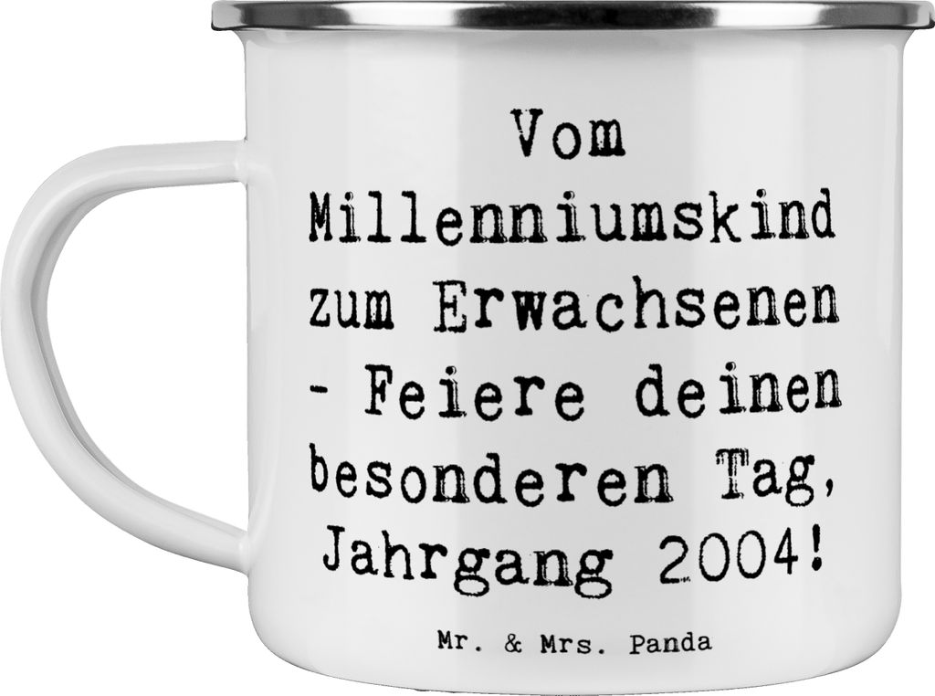 Mr. & Mrs. Panda blechbecher Spruch 2004 Geburtstag - Weiß - Geschenk, Geburtstagsgeschenk, Pott, Sprüche zum, Geburtstagskind, Happy Birthday, H...