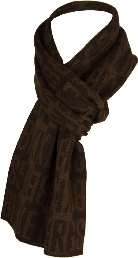 Écharpe Bikkembergs X384 S90 en laine mélangée, 180x28 cm, Noir 0001