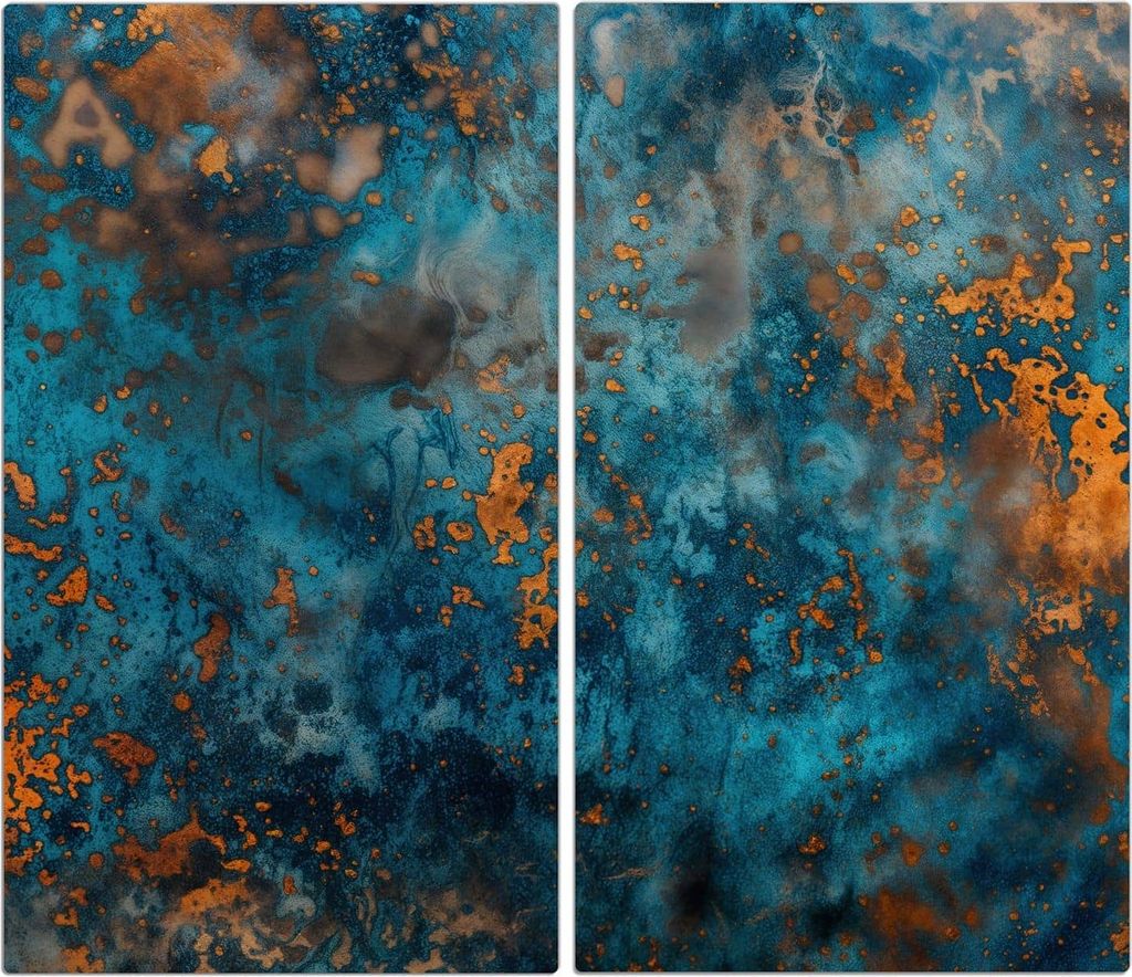 Spritzschutz Herdabdeckplatte Schneidebrett aus Glas Blaue Produktbild 