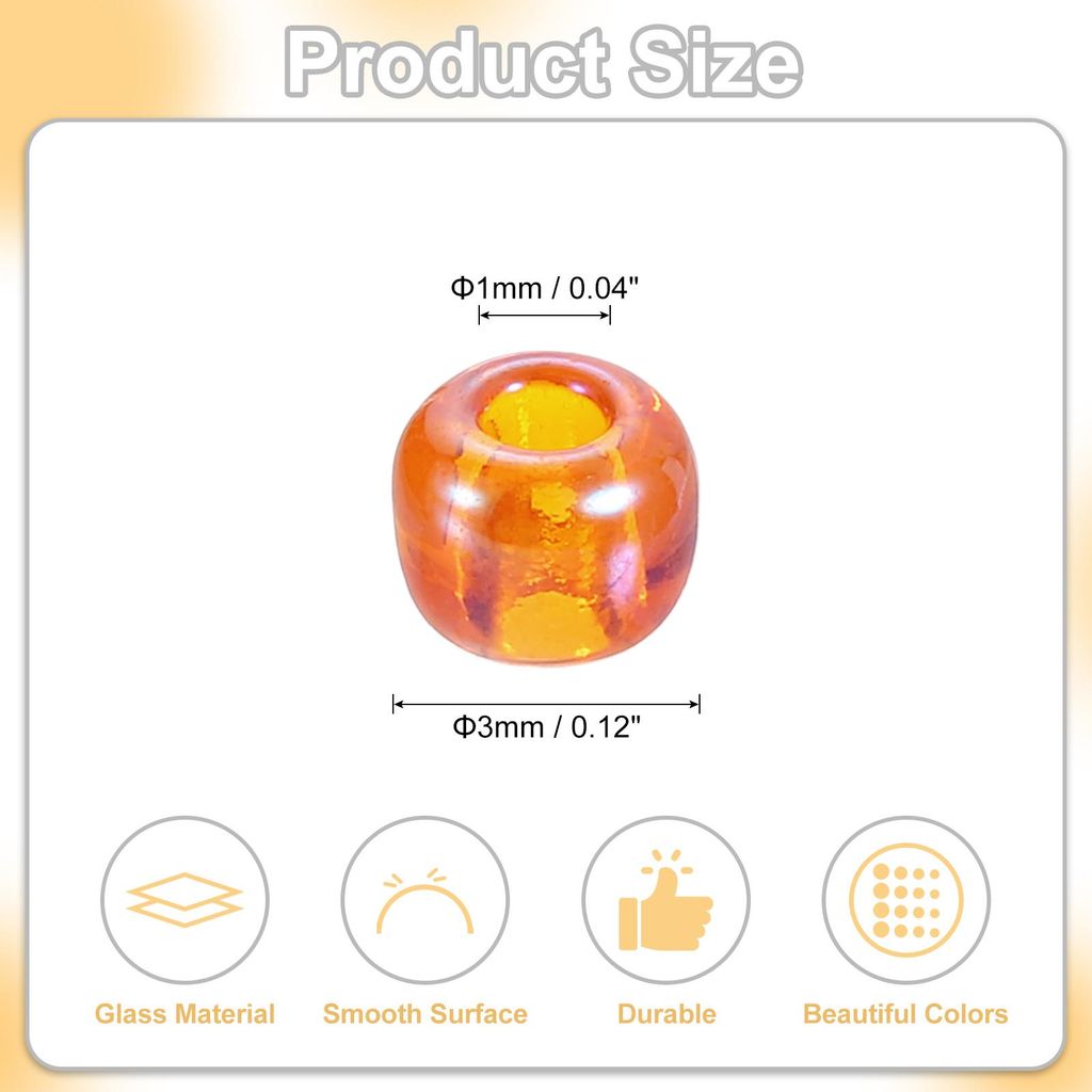 2000 Stš¹ck Glasperlen zum Auff?deln, 3 mm Perlen fš¹r Armb?nder Selber Machen Mini Lose Glas Kleine Perlenset fš¹r DIY Ohrringe, Halsketten,...