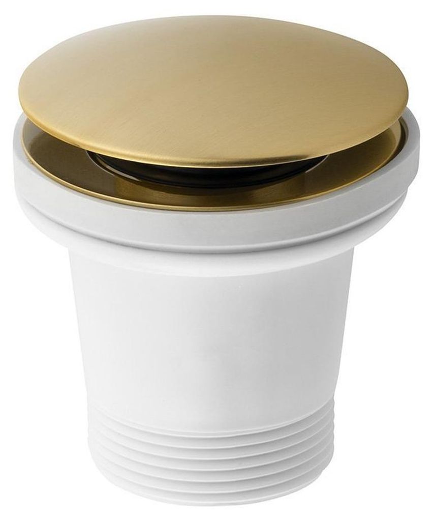 Polysan Wannen-Ablauf 6/4", klick-klack, Gold matt
