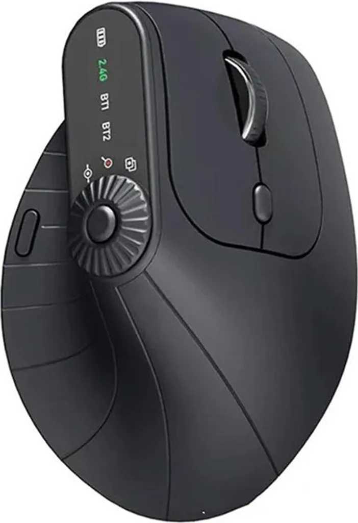 Souris sans Fil Bluetooth avec Écran LED et Recharge Type-C Noir Mat