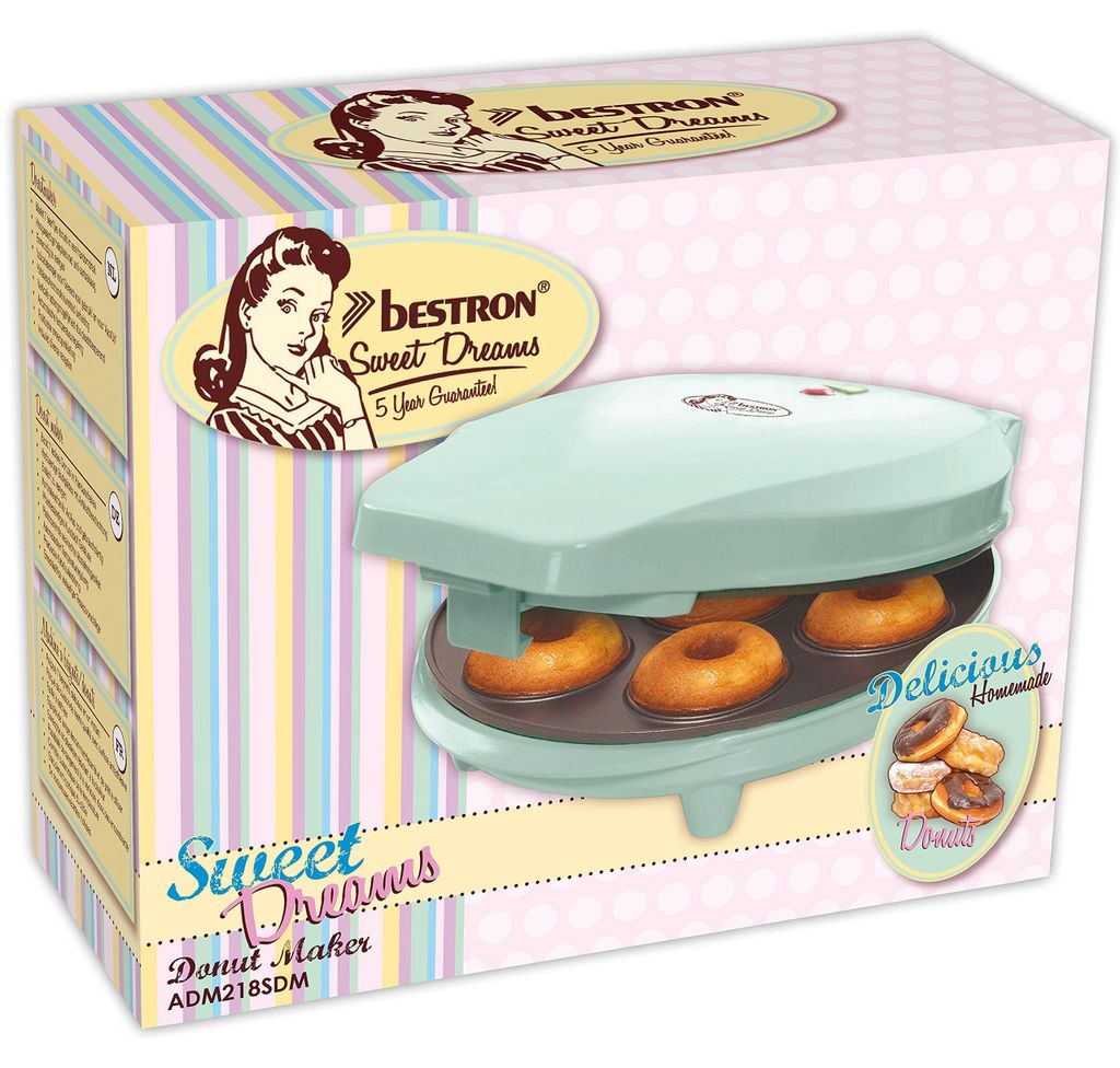 Máquina para hacer donas de Bestron, diseño retro, "Sweet Imagen del producto 