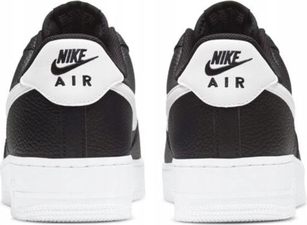 Nike Air Force 1 Low '07 Black White Pebbled Leather - EU: Produktbild 15