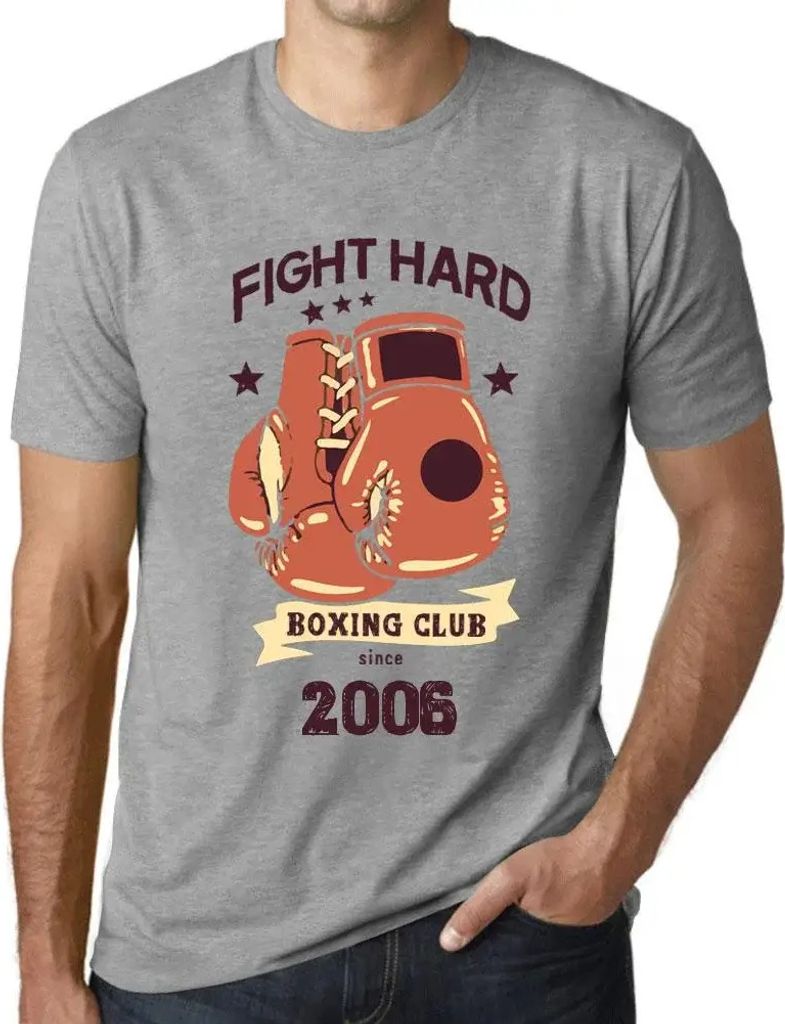 Herren Grafik T-Shirt Boxclub Kämpfen Sie hart seit 2006 – Boxing Club Fight Hard Since 2006 – Geschenk 18. Geburtstag Jahrestag 18 Jahre Jubi...