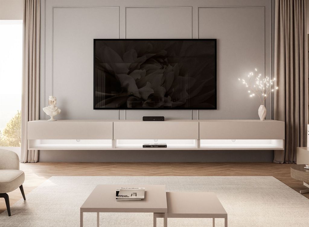RTV Hängeschrank CALANTE 270 cm mit LED-Beleuchtung Produktbild 