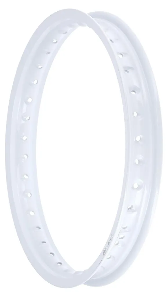 Cercle de jante 1,60x16 blanc en aluminium avec 36 perçages de rayon