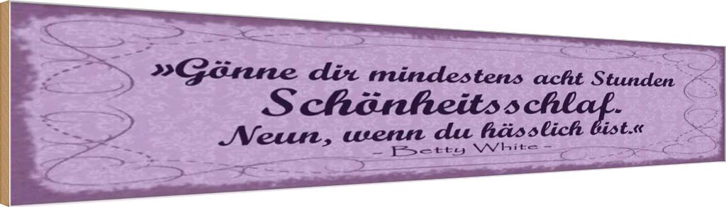 vianmo Holzschild 10x46 cm Gönne 8 Stunden Schönheitsschlaf