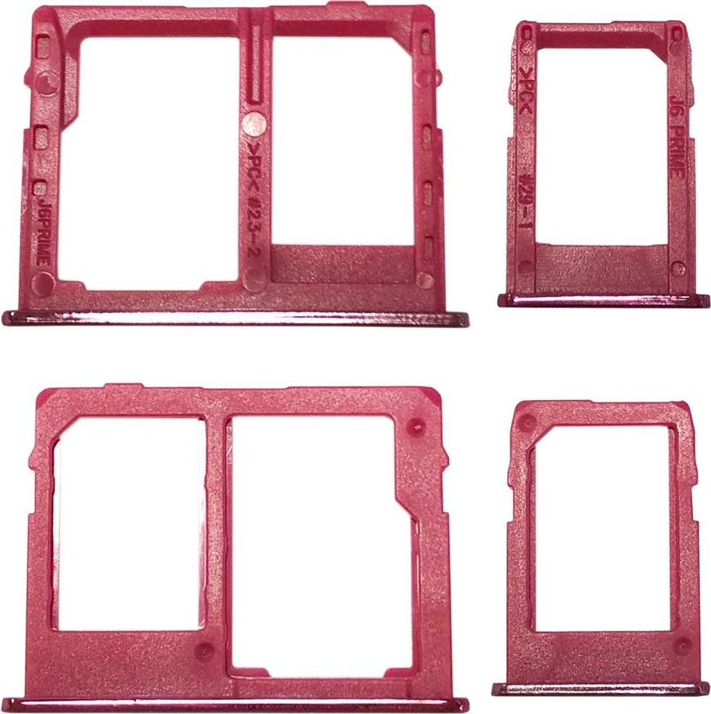 Simkarten Halter für Samsung Galaxy J4 Plus J415F 2018 Card Tray SD Rose Rot