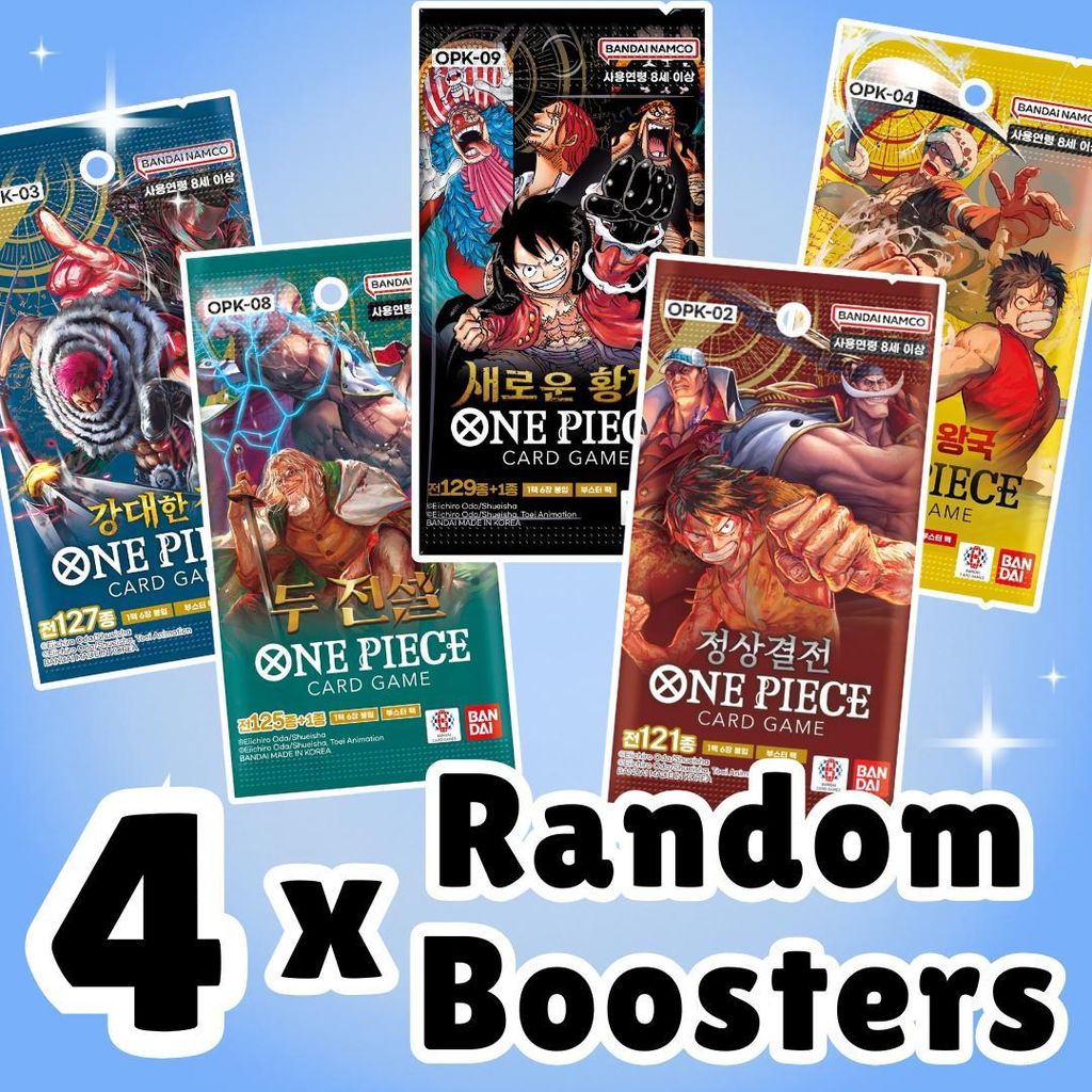 Bandai One Piece 4 Koreanische Booster Packs Sammelkarten Produktbild 