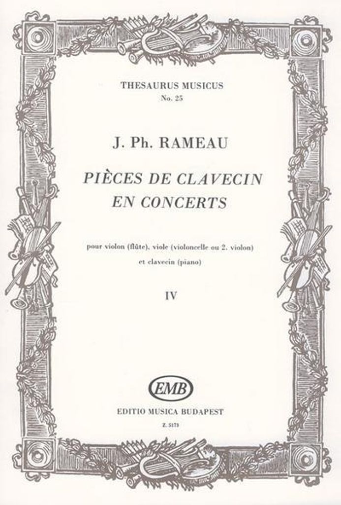Pièces de clavecin en concerts vol.4pour violon (flute), viole (violoncello, violon)