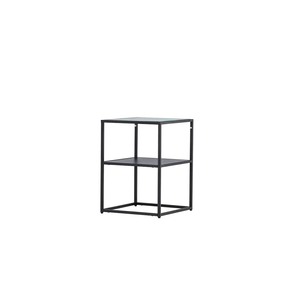 Table d'Angle SaoPaulo Noir pour Salon et Bureau - Meuble d'Appoint