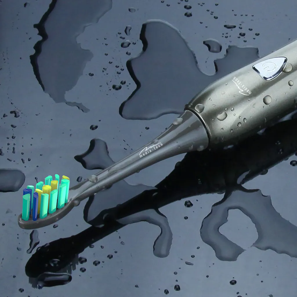 Brosse à Dents Électrique Sonique Media-Tech Waveclean Adulte Marron