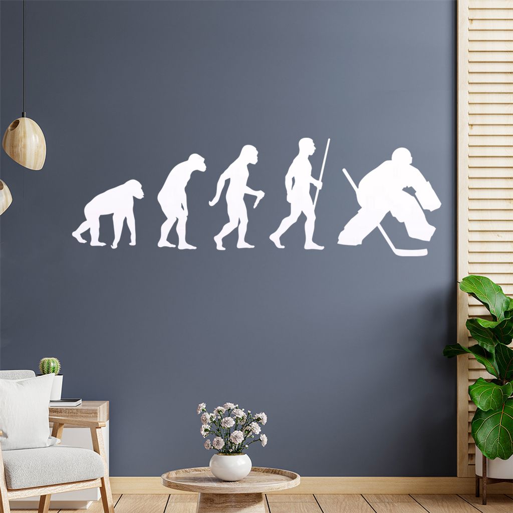Eishockey Puck Evolution II Wandtattoo Wandaufkleber Wall Sticker - Dekoration, Küche, Wohnzimmer, Schlafzimmer, Badezimmer