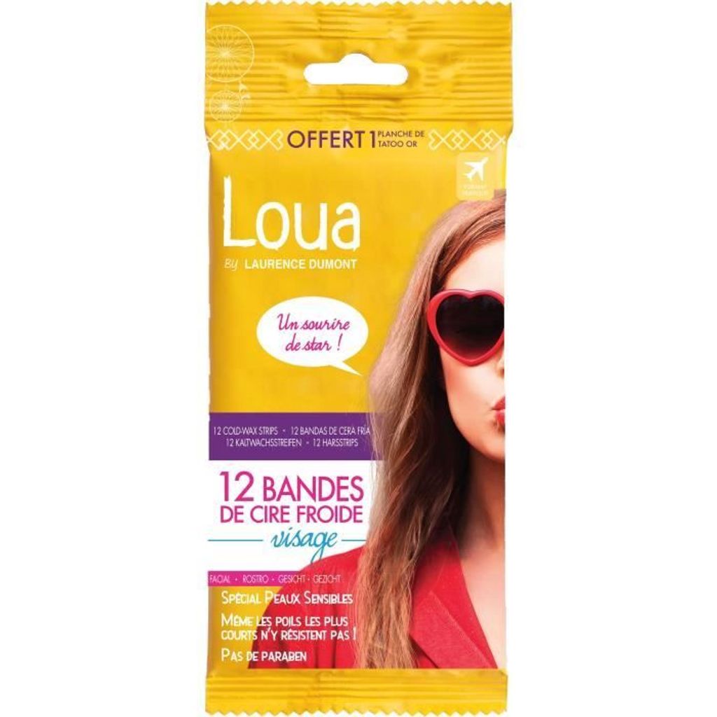 Loua Cold Wax For Facial Hair Removal - 12 Strips