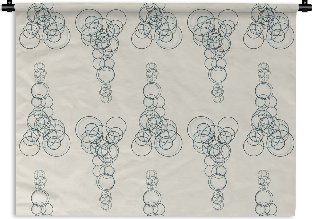 MuchoWow Wandteppich Wandbehang Kreis - Muster - Abstrakt 90x67.5 cm Tapisserie Dekoration Wandtuch - Fototeppich - Wand-Skulpturen