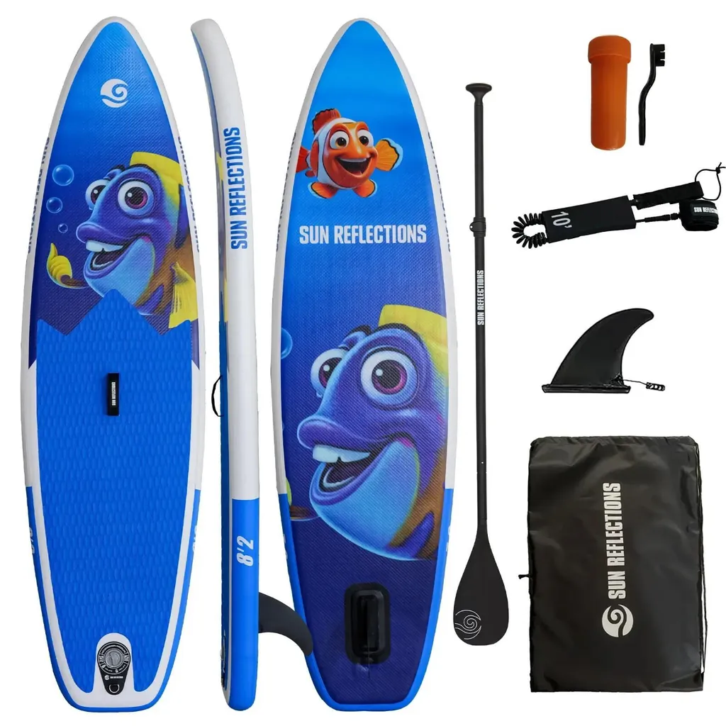 Stand Up Paddle Gonflable pour Enfant 250x66x10cm Violet Sun Reflections