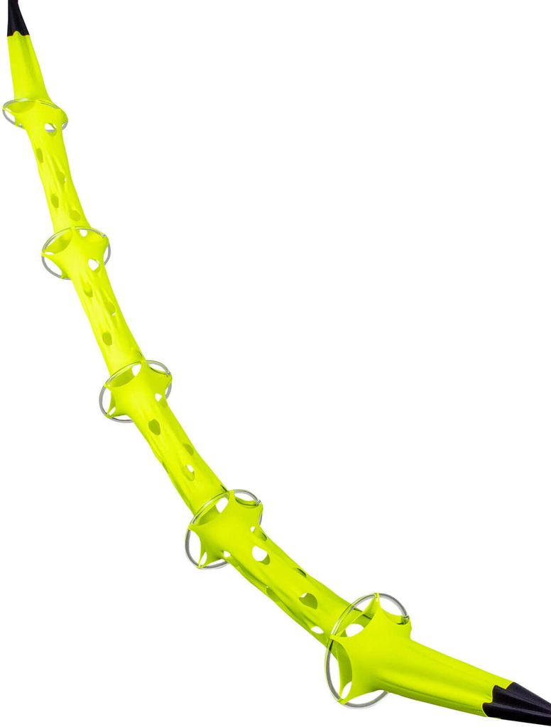 5m PSYWORK Schwarzlicht Deko Objekt Psy Tentakel "Neon Gelb", Ø 25cm