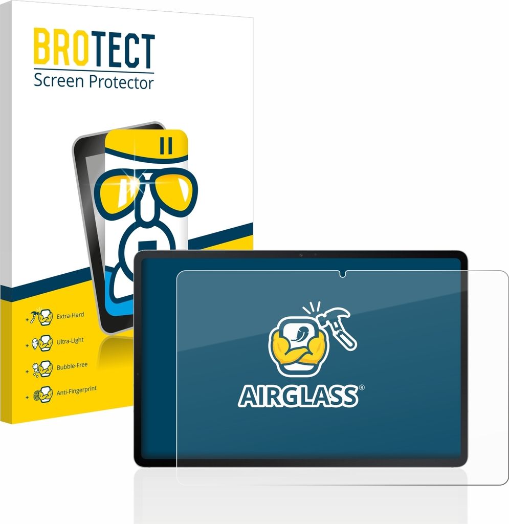 BROTECT Schutzglas für Samsung Galaxy Tab S7 FE (im Querformat) Schutzfolie Panzer Folie Glas Display Schutz klar