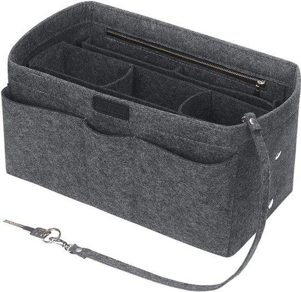 Organizer für Damen, Handtaschenmap, Organizer für Reisetaschen, mittelgrau
