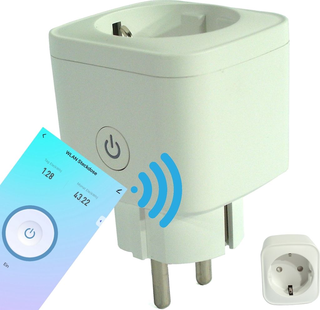 Intelligente Steckdose WiFi Smart Plug 16A WLAN Energiemonitor 15824