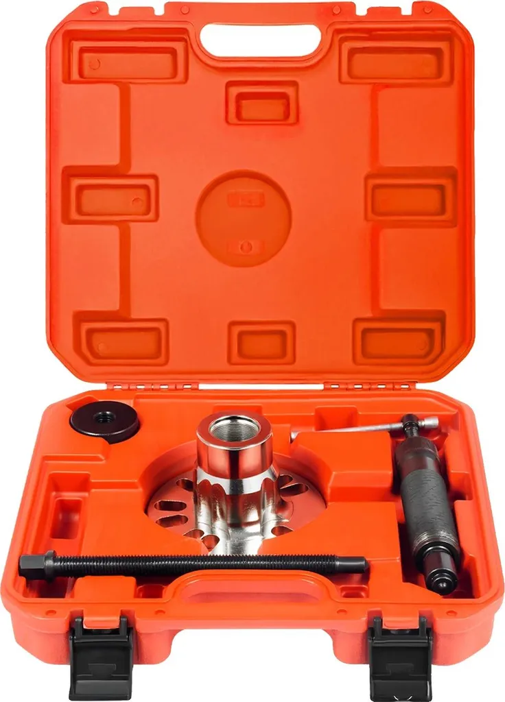 Set Estrattore Idraulico Mozzi Ruota 10 Ton Acciaio Carbonio Rosso Professionale