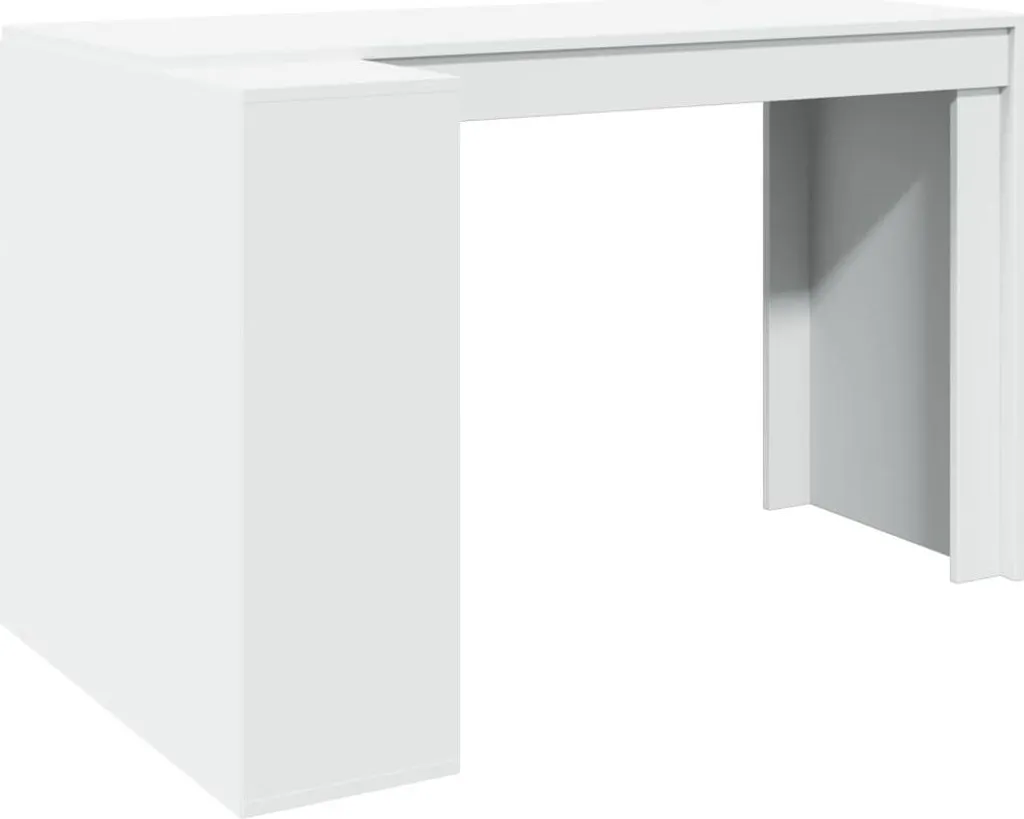 Table de Bureau Blanche vidaXL 123,5 cm pour Ordinateur et Études