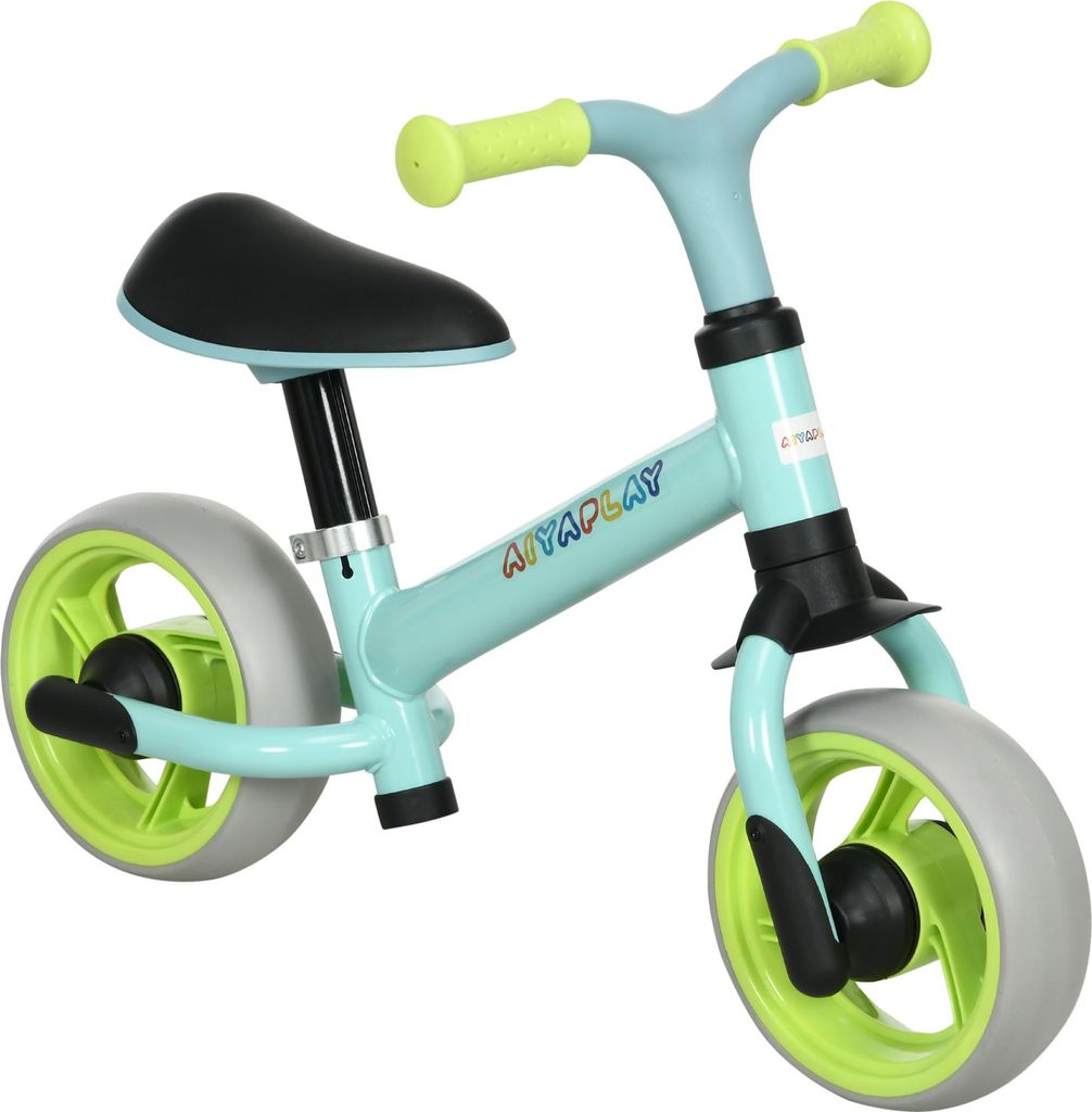 AIYAPLAY Laufrad für Babys, verstellbarer Sattel, EVA-Räder, Spielzeug für Kinder von 18–48 Monaten, bis 25 kg, für Jungen und Mädchen, Grün