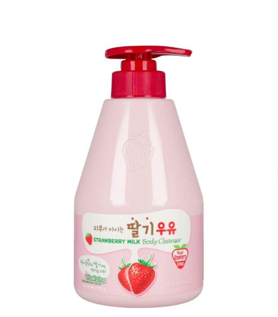 Korean Kwailnara Erdbeermilch Körperreiniger K-Beauty Produktbild 