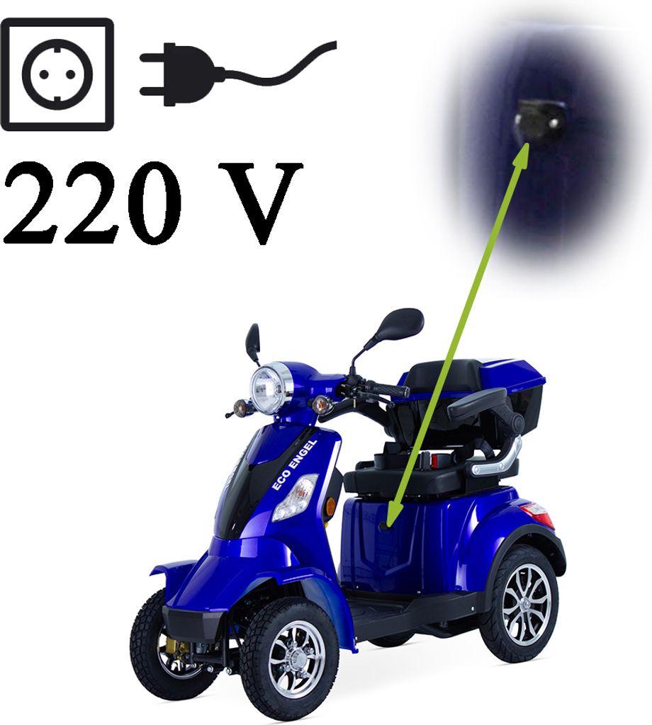 ECO ENGEL 510 Blau, 25 km/h E-Scooter Senioren Roller Produktbild 4