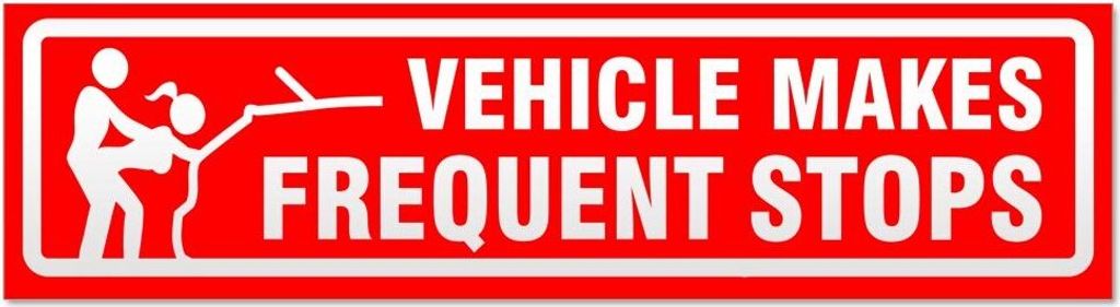 Kiwistar - Autoaufkleber - Rot - 45 x 12 cm - Frequent Stops Girls invertiert - Hinweis Aufkleber Sticker für Auto, Kfz, Fahrrad, PKW, LKW