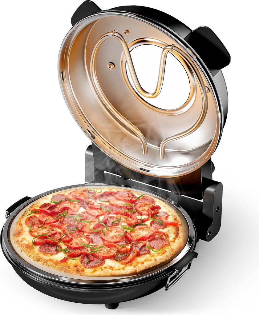 Wiltec Mini four à pizza avec plaque en pierre céramique – Image du produit 