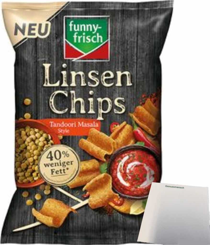 funny frisch Linsenchips Tandoori Masala (90g Beutel) + usy Produktbild 