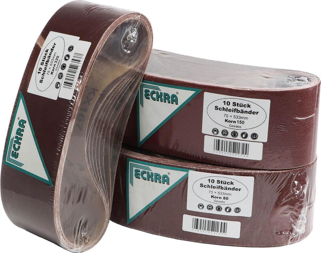 Eckra Schleifband MIX 75x533 mm 30 Schleifbänder Korn Produktbild 