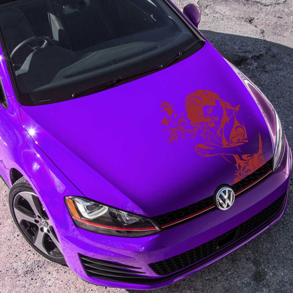 Aufkleber - Autoaufkleber "Glamour Fashion Girl" 80cm x 60cm dunkelrot - Tuning Carystyling Heckscheibe Auto