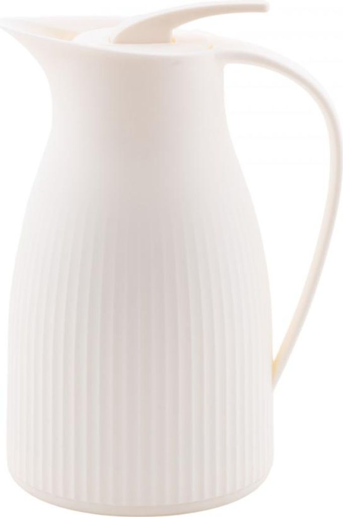 Kaffee- und Teethermoskanne mit Glaseinsatz Creme 1l Produktbild 
