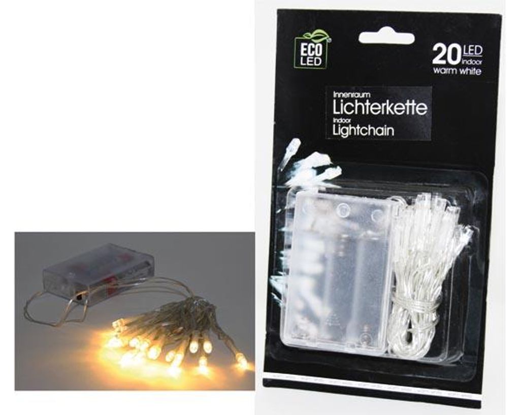 LED Lichterkette 20 LED warmweiß, für Innenräume Produktbild 