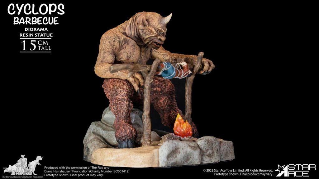 Ray Harryhausen Diorama 1/8 Cyclops Barbecue Scene 17 cm Produktbild 