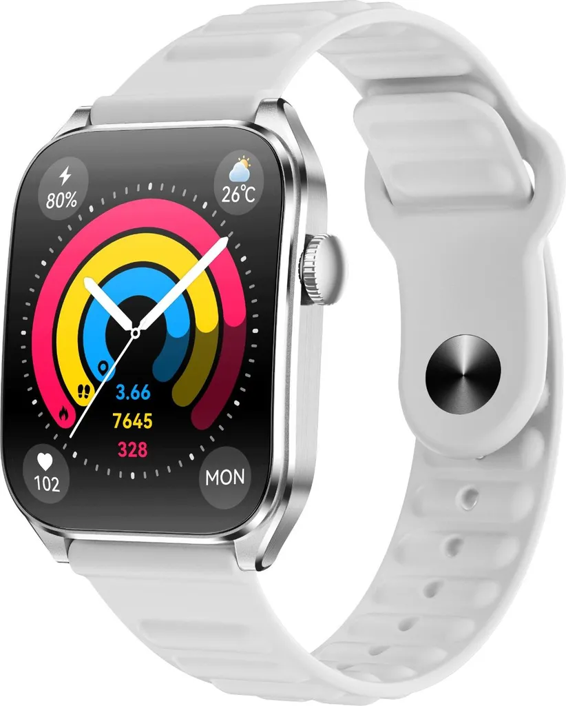 Smartwatch INF AMOLED 1.93" Argento: Chiamate Bluetooth e App GloryFit - 4
