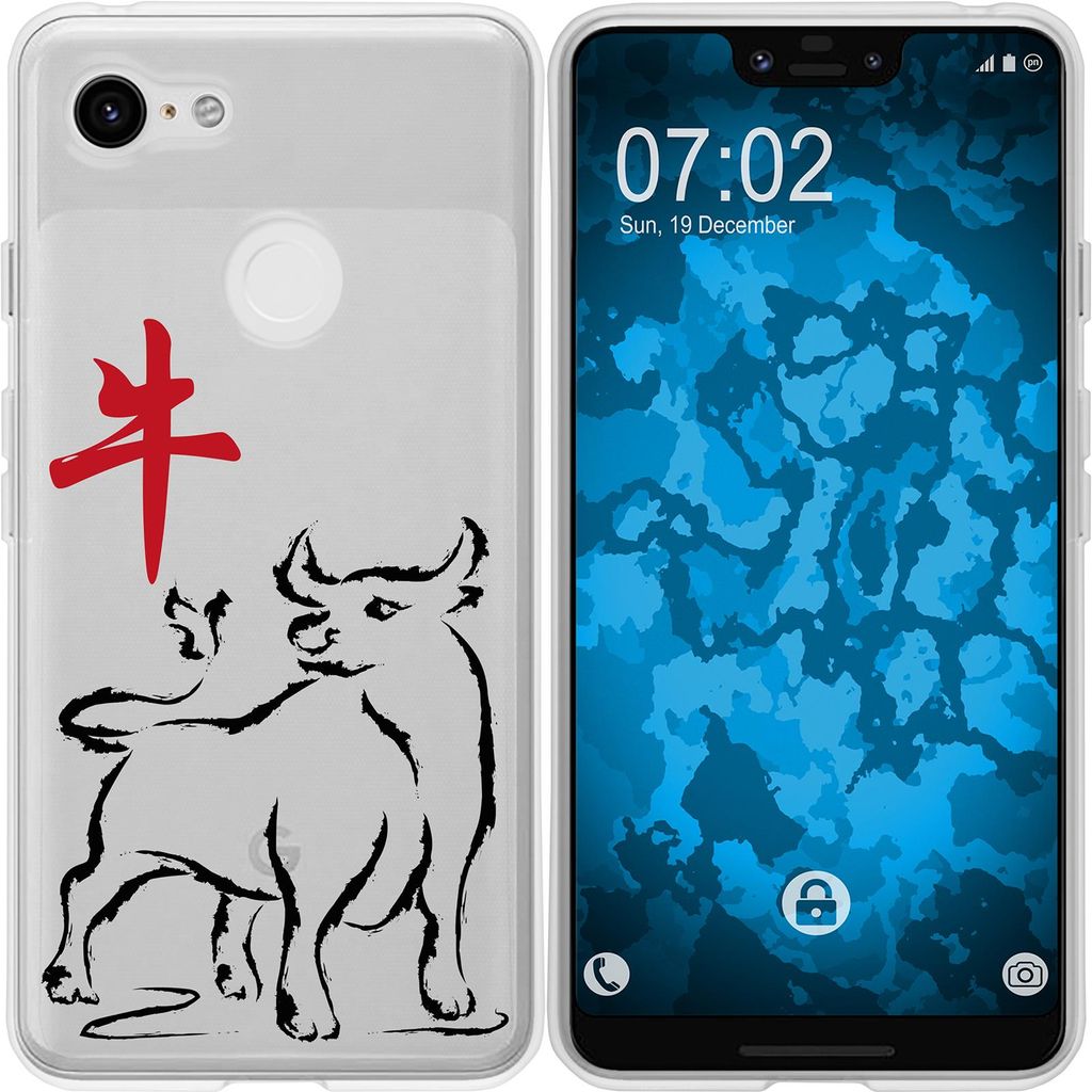 PhoneNatic Case kompatibel mit Google Pixel 3 XL Silikon-Hülle Tierkreis Chinesisch M2